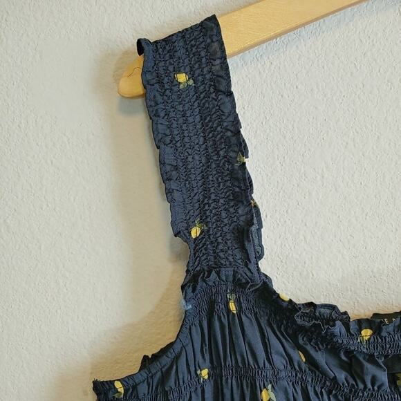 Lane Bryant Lemon Print Smocked Tank Top Sz 12 - Picture 4 of 9